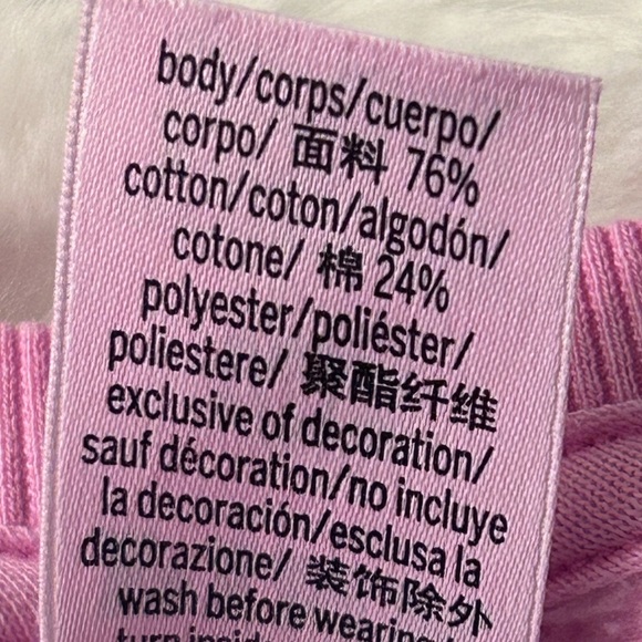 50%off w♥️ Victoria secret PINK  IVY FLEECE YOKE SEAM CREW SWEATSHIRT S - Picture 5 of 8